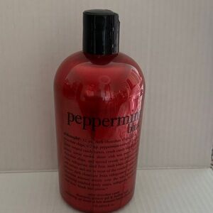 PHILOSOPHY PEPPERMINT BARK SHAMPOO-SHOWER-GEL BUBBLE-BATH 24OZ